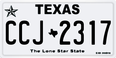 TX license plate CCJ2317