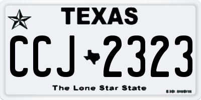 TX license plate CCJ2323