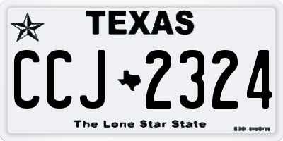 TX license plate CCJ2324