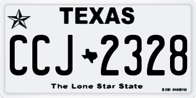 TX license plate CCJ2328