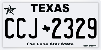 TX license plate CCJ2329