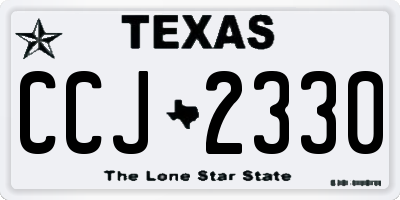 TX license plate CCJ2330
