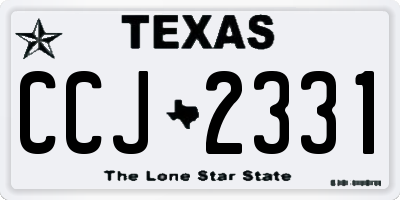 TX license plate CCJ2331