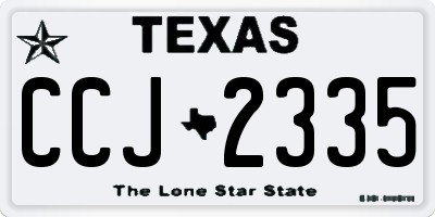 TX license plate CCJ2335
