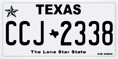 TX license plate CCJ2338