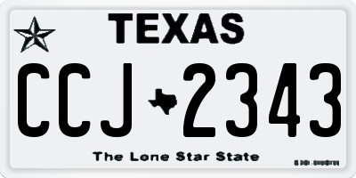 TX license plate CCJ2343