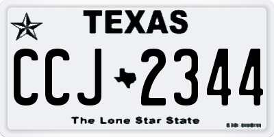 TX license plate CCJ2344