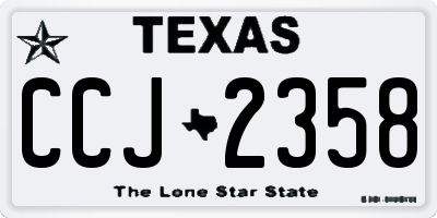 TX license plate CCJ2358