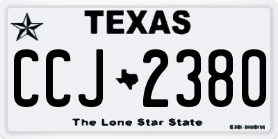 TX license plate CCJ2380