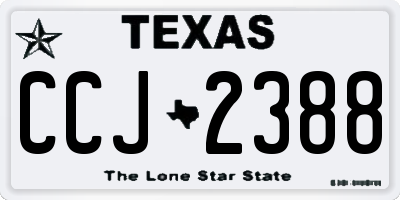 TX license plate CCJ2388