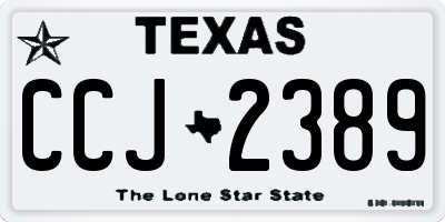 TX license plate CCJ2389
