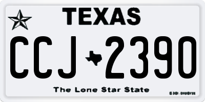 TX license plate CCJ2390
