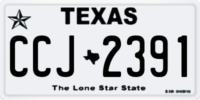 TX license plate CCJ2391