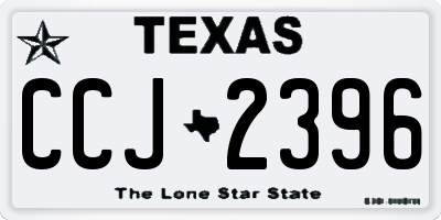 TX license plate CCJ2396