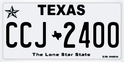 TX license plate CCJ2400