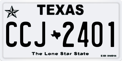 TX license plate CCJ2401