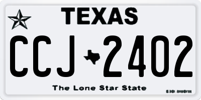 TX license plate CCJ2402