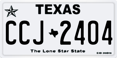 TX license plate CCJ2404