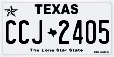 TX license plate CCJ2405