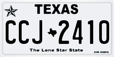 TX license plate CCJ2410