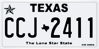 TX license plate CCJ2411