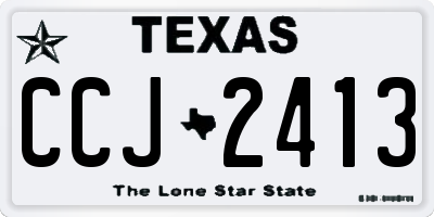 TX license plate CCJ2413