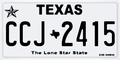 TX license plate CCJ2415