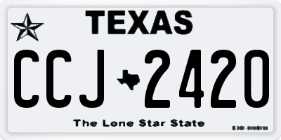 TX license plate CCJ2420