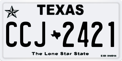 TX license plate CCJ2421