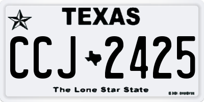 TX license plate CCJ2425