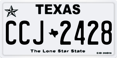 TX license plate CCJ2428