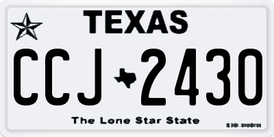 TX license plate CCJ2430