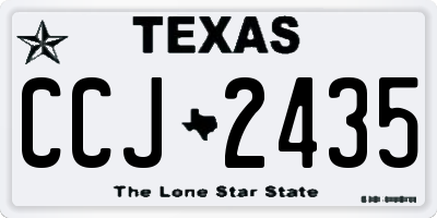 TX license plate CCJ2435