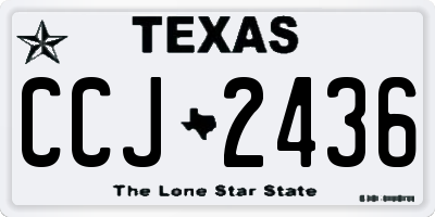 TX license plate CCJ2436