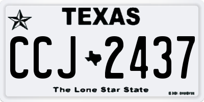 TX license plate CCJ2437