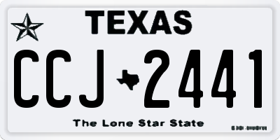 TX license plate CCJ2441