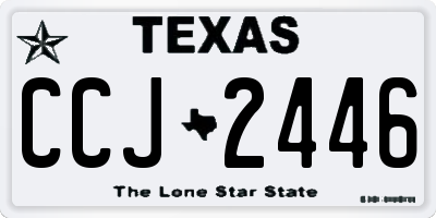 TX license plate CCJ2446