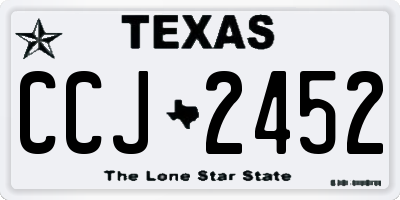 TX license plate CCJ2452