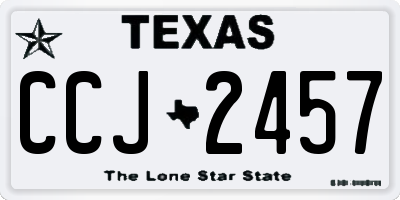 TX license plate CCJ2457