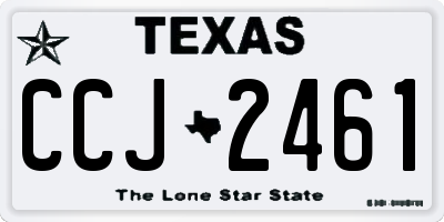 TX license plate CCJ2461
