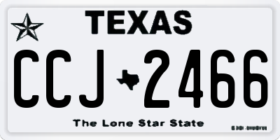 TX license plate CCJ2466