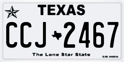 TX license plate CCJ2467