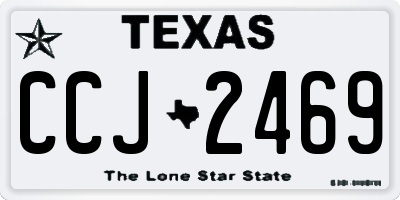 TX license plate CCJ2469