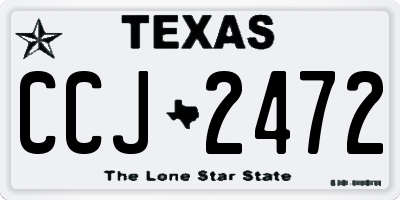 TX license plate CCJ2472