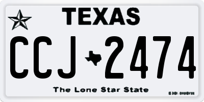 TX license plate CCJ2474