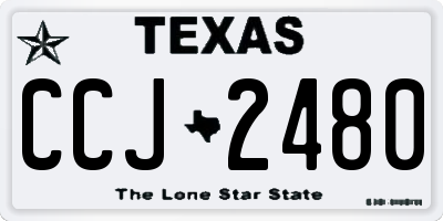 TX license plate CCJ2480