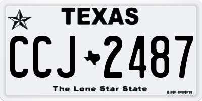 TX license plate CCJ2487