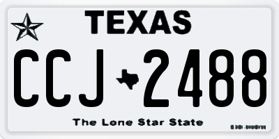 TX license plate CCJ2488