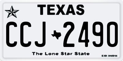 TX license plate CCJ2490