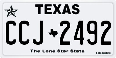 TX license plate CCJ2492